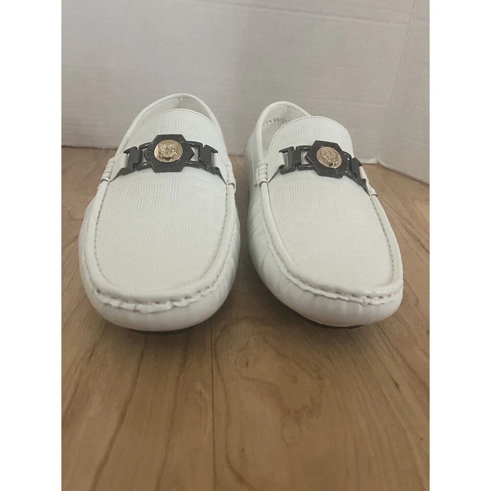 Terroni Italian Design White Mens loafers. Size 11. In Excellent Shape. No Box.